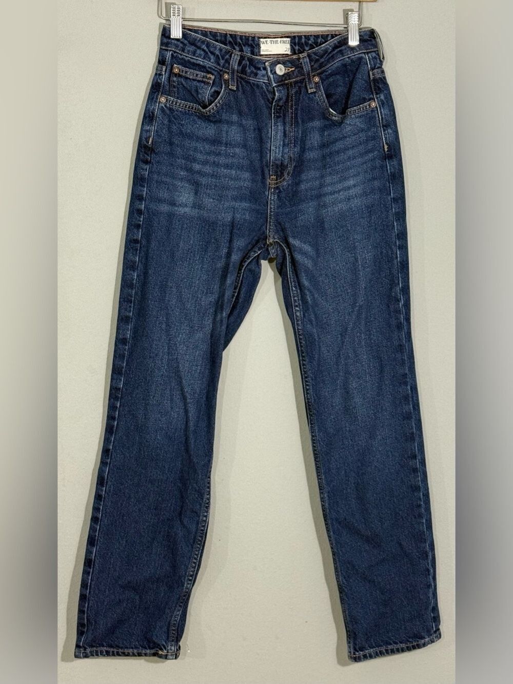 We the Free The Pacifica High Rise Slim Straight Jeans Womens 27 Medium Wash